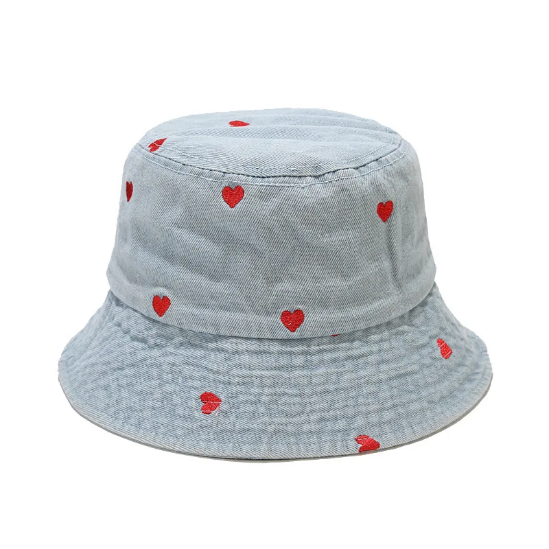 Fashion Women Men Washed Denim Solid Vintag Bucket Hats Lady Male Spring Summer Autumn Panama Fisherman Cap Hat For Women Men