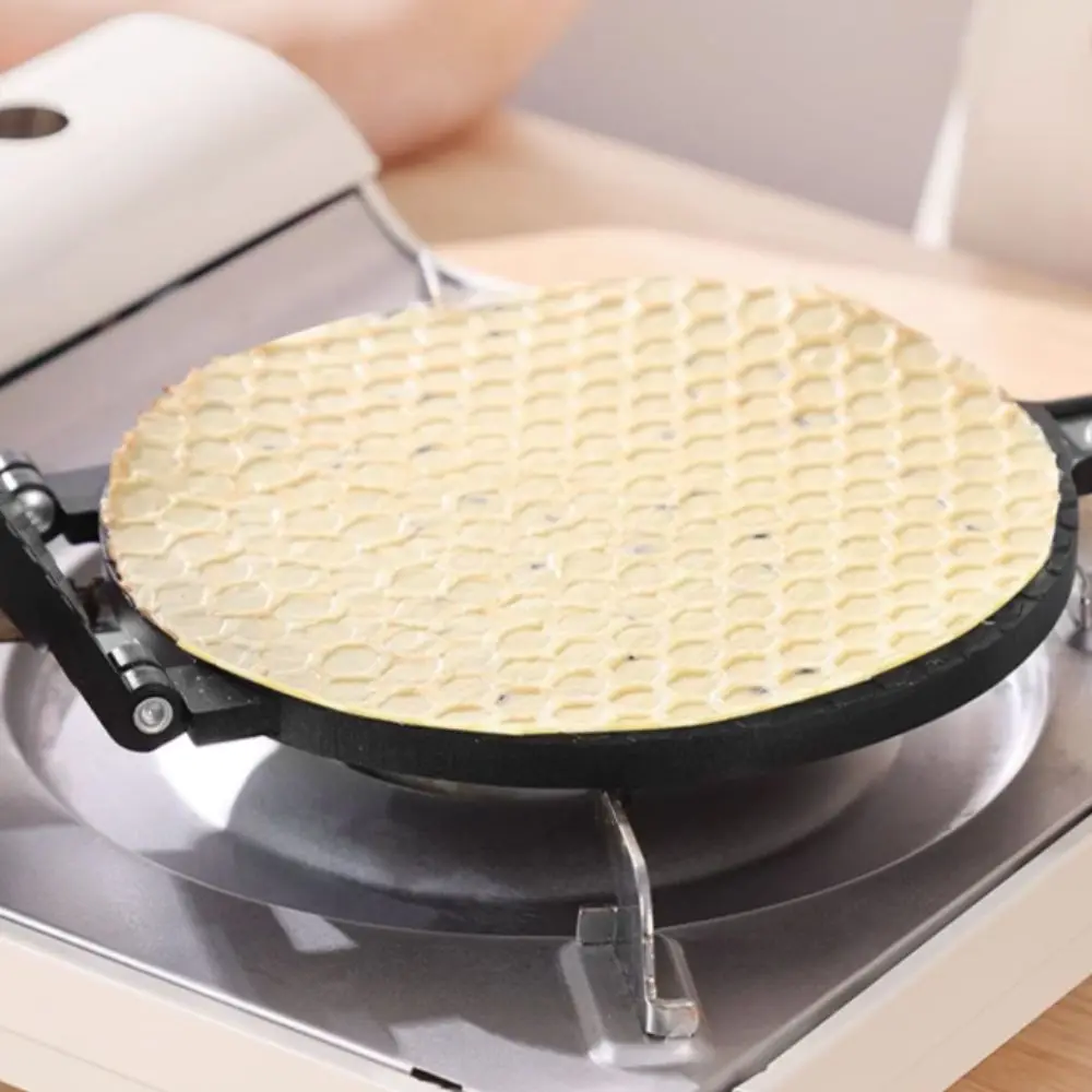 Honeycomb/Lattice Pattern Egg Roll Baking Pan Non-Stick Household Ice Cream Cone Pan Aluminium Alloy DIY Egg Roll Maker Bakery