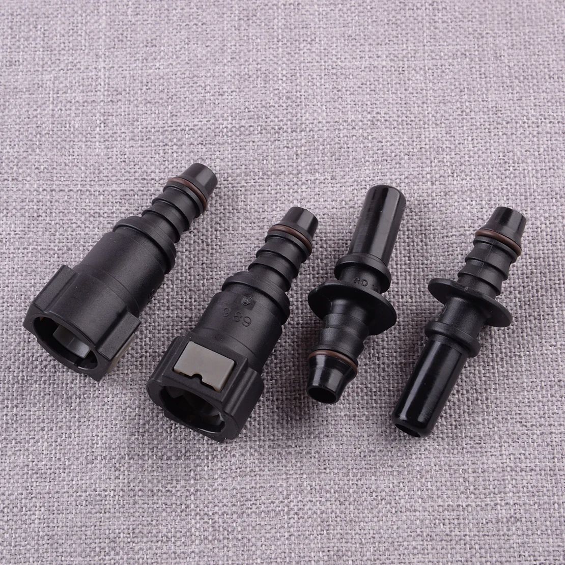 

4pcs/Set Car Male & Female Fuel Line Hoses Quick Connect Release Pipe Coupler PA12+30GF -40-115 Degrees Celsius 9.89mm ID8 5/16"