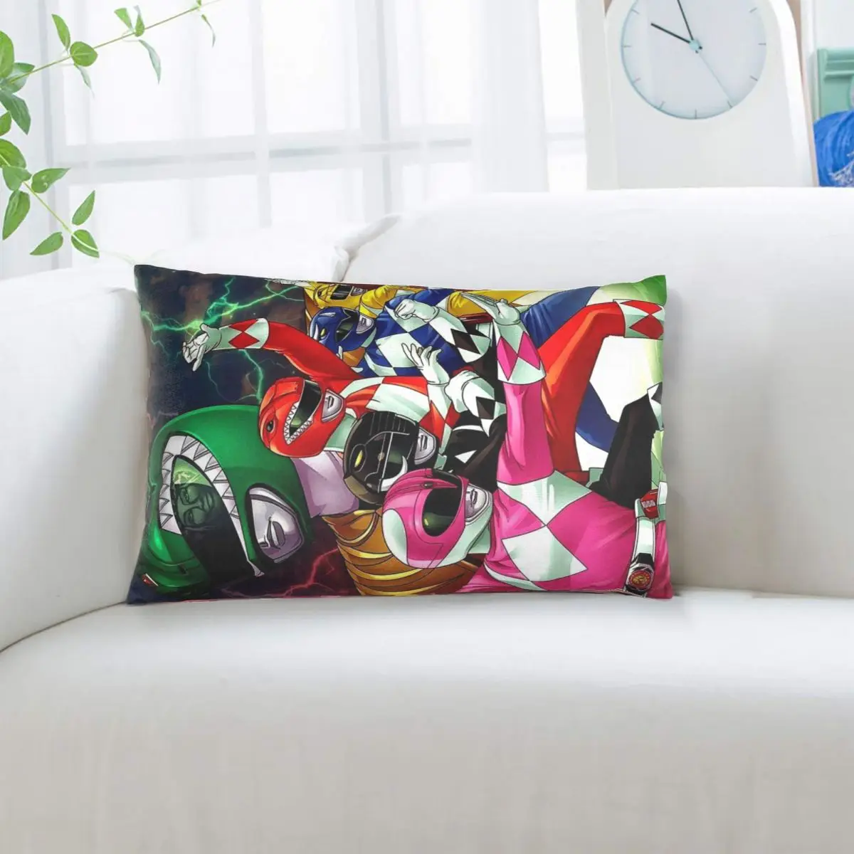 Housse de coussin rectangulaire Mighty Morphin Power Ranger, housse de coussin décorative pour chambre à coucher, lit, confort domestique