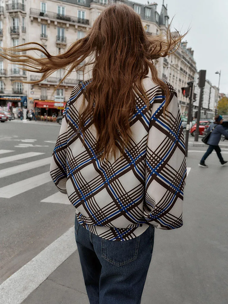 الراقية الشتاء وصول جديد المرأة irt ZA2025 فضفاضة تناسب منقوشة عالية طوق تنوعا Faionable الصينية التقليدية زي #4