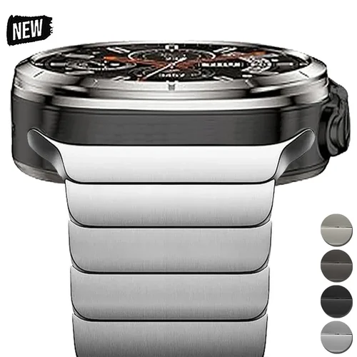 Correa de acero inoxidable para hombre para Samsung Galaxy 8 classic 46mm Ultra 2025 pulsera de eslabones de lujo para GALAXY 7 6 5 4 44mm 40mm