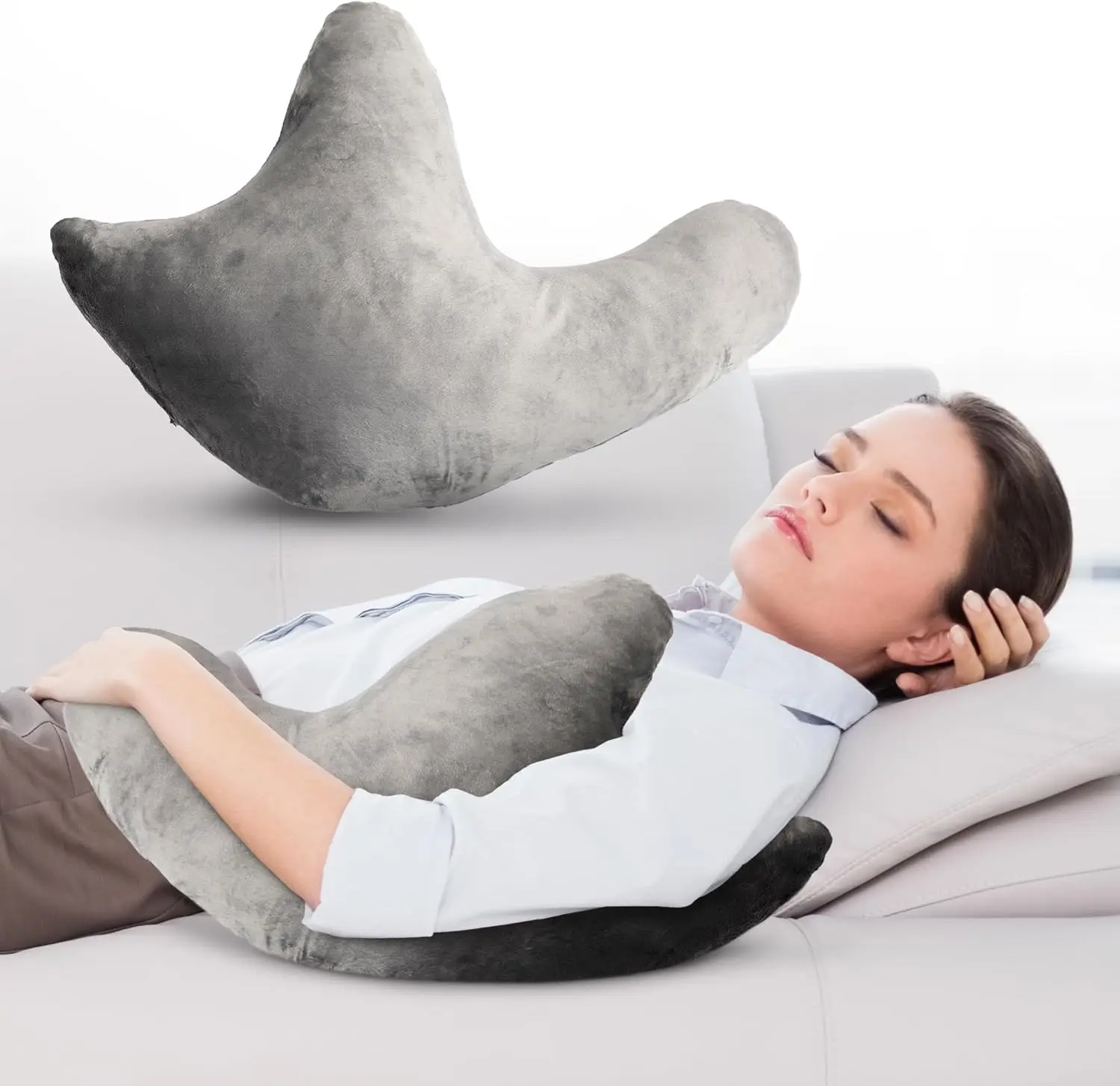 

Rotator Cuff Pillow for Shoulder Surgery Recovery - Side Sleeper Arm Support Cushion, Gray