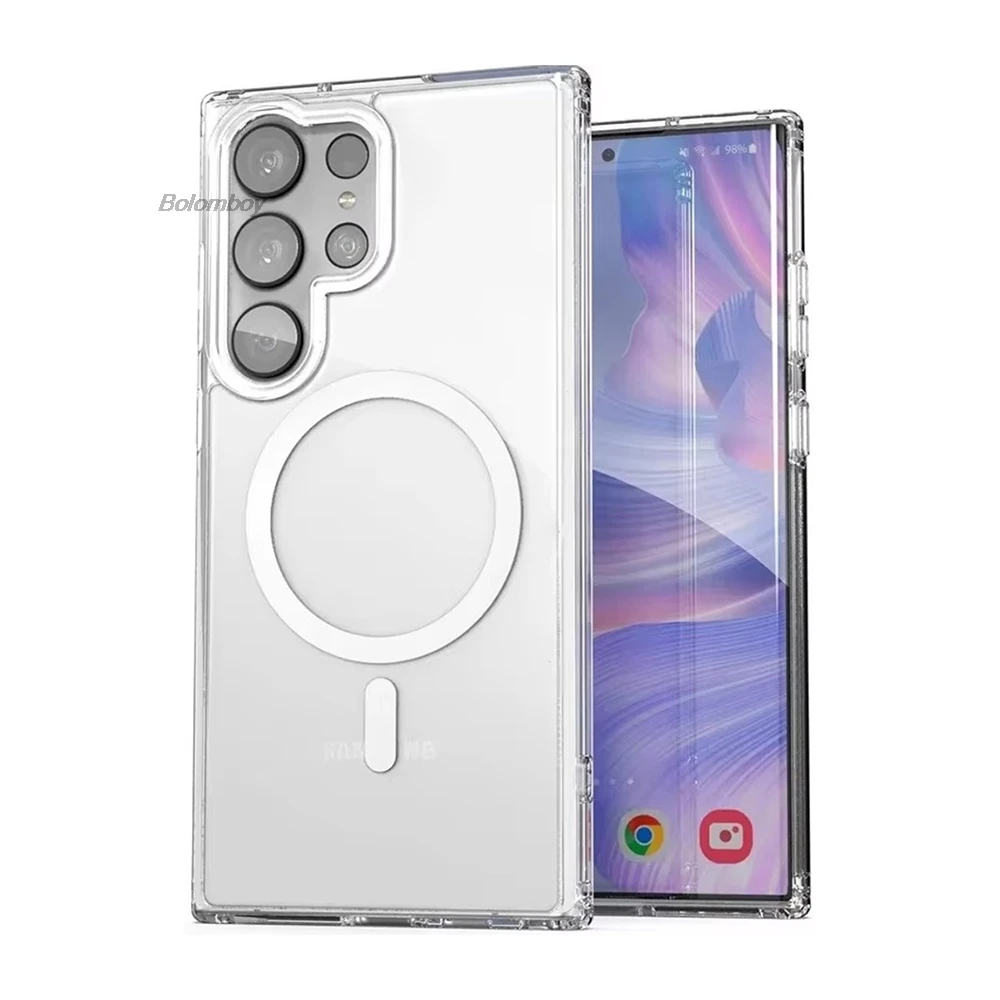 Funda Magnética para Teléfono con Carga Magsafe para Samsung Galaxy A57 A37 A17 A16 A36 A56 A35 A55 A07 S22 S23 S24 S25 FE S26 Ultra