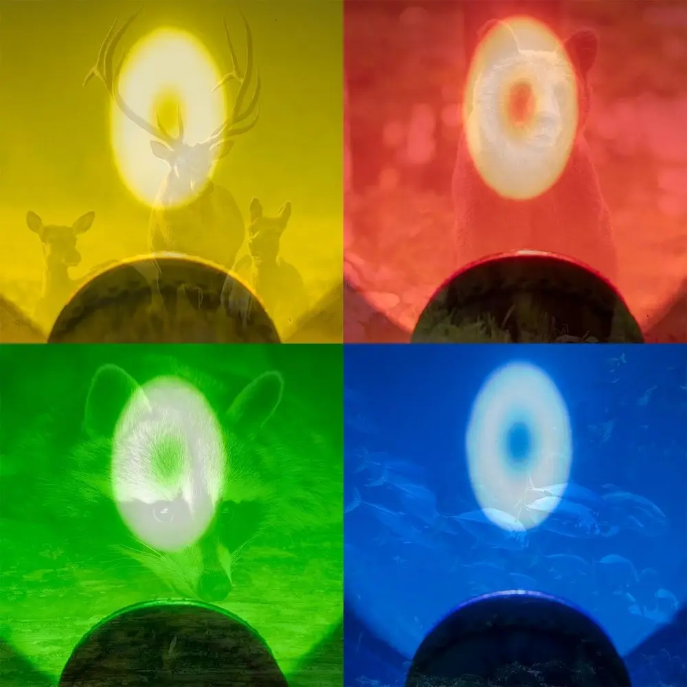 Linterna Frontal LED Recargable para Caza con 6 Modos, 4 LED, Impermeable para Caza Nocturna