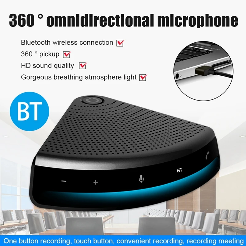 

RISE-USB Conference Microphone HD Noise Cancelling Microphone Desktop Computer Laptop Omnidirectional Condenser Mic