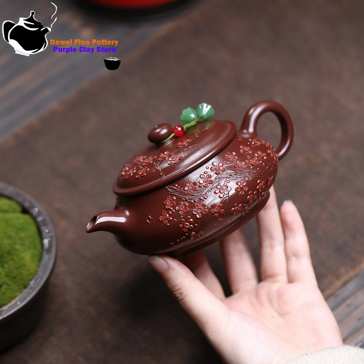 Teiera Yixing in argilla viola, minerale originale, argilla vermiglio viola, fiore di prugna, fornello luminoso, teiera, teiera cinese Kung Fu
