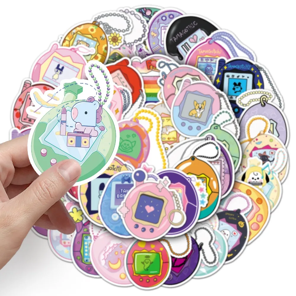 10/50Pcs Cartoon Electronic Pet Machine Stickers Waterproof DIY Phone Laptop Scrapbooking Skateboard Stationery Decal Sticker