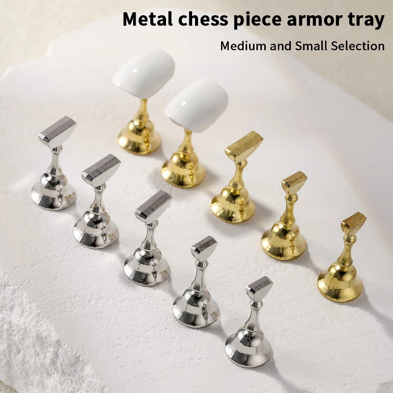 5/10 Pcs Magnetic Nail Stand Press On Nails Display Fake Nail Tips Practice Holder Beginner DIY Manicure Tool