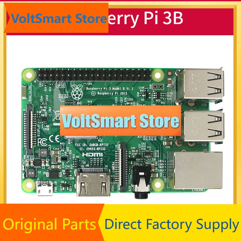 VoltSRaspberry Pi 3B 3b+ 3 Generation Raspberry PI 3 Type B Type B+ Development Board