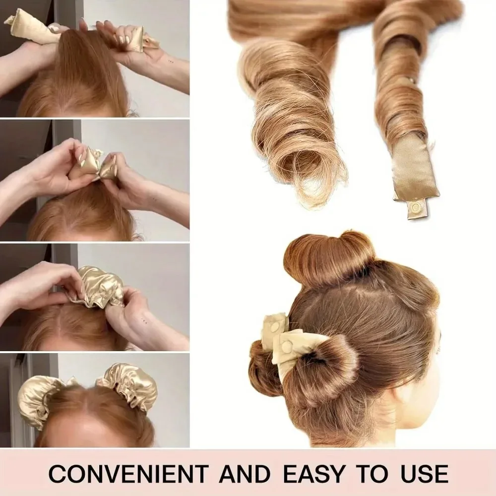 3pcs New Large Wave Lazy Hot Roller Set Sleeping Hair Curling Tool No Heat Non-Damaging  Hair Curling Iron Care Styling Tool