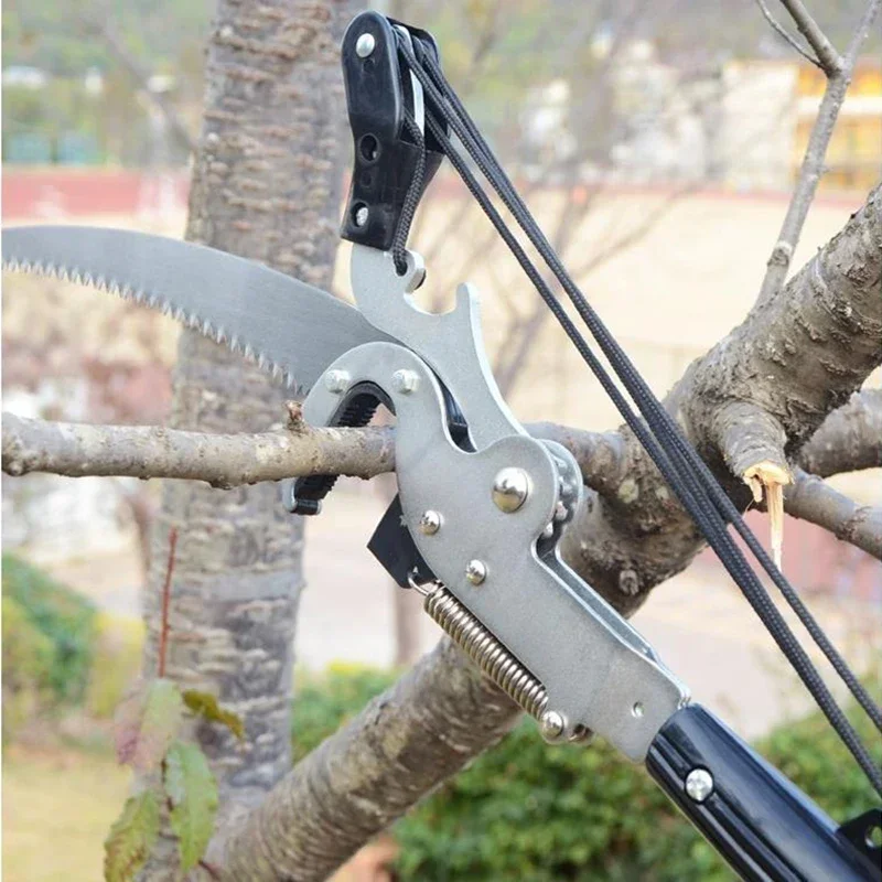 1PC High Height Scissors Fruit Picker with Rope Extension Pruning Shears Retractable Garden Fruit Tree Pruning Labor-saving Tool