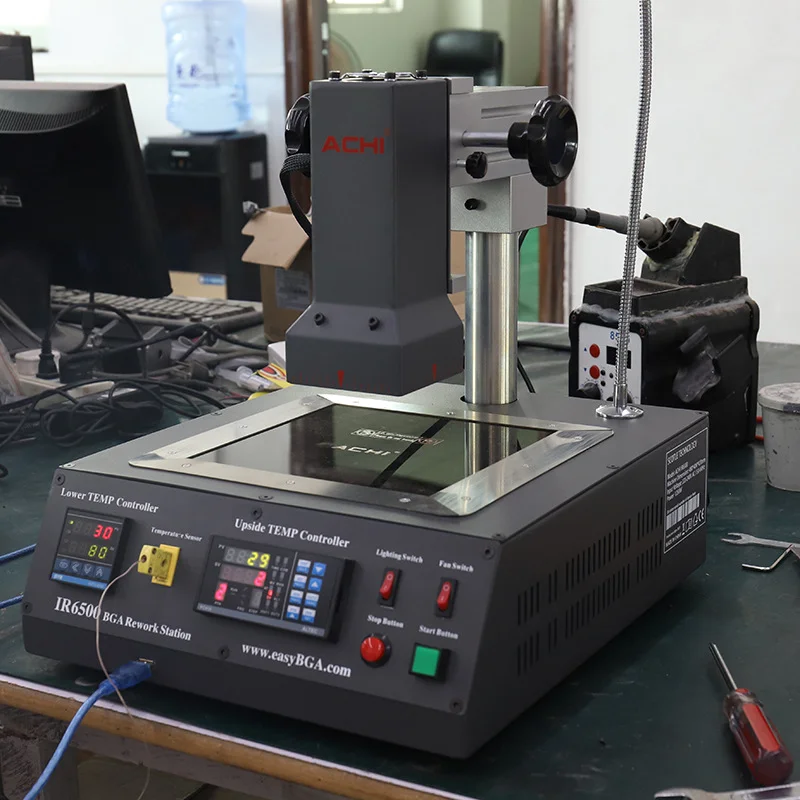 

ACHI IR6500 BGA Rework Station With Preheater, Desoldering & Ultrasonic Welding For Phone/PCB Repair (Factory Direct)