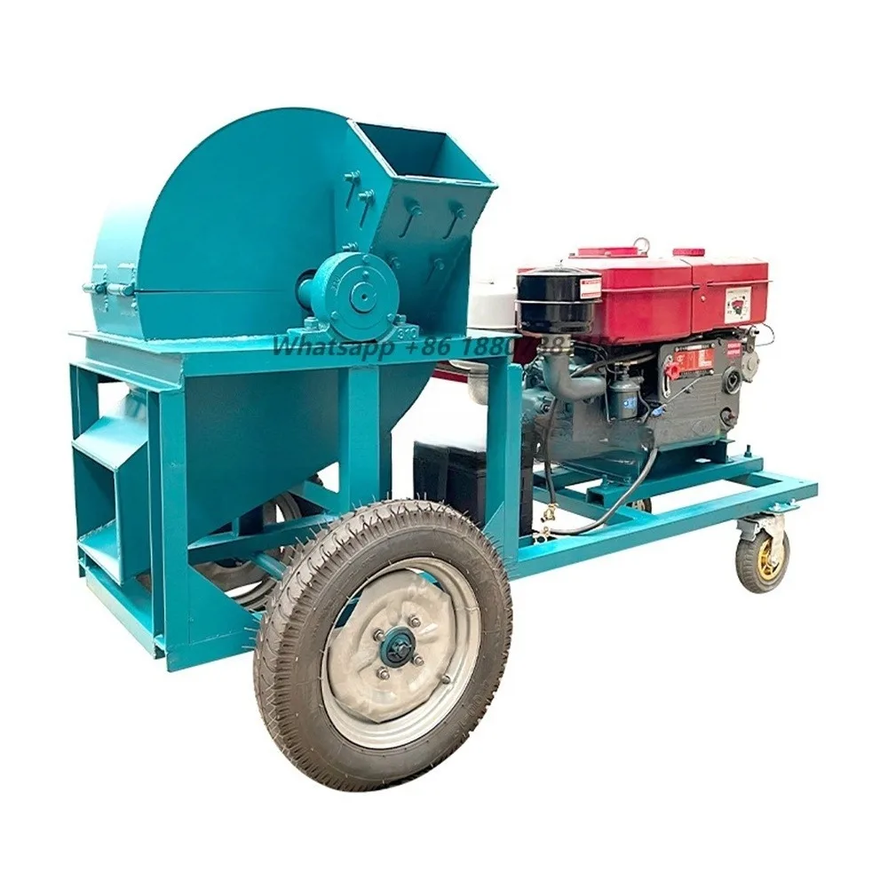 Mobile Fuel Garden Waste Leaves Crusher Wood Chipper Grinding Machines Tree Branch Chipper for Price