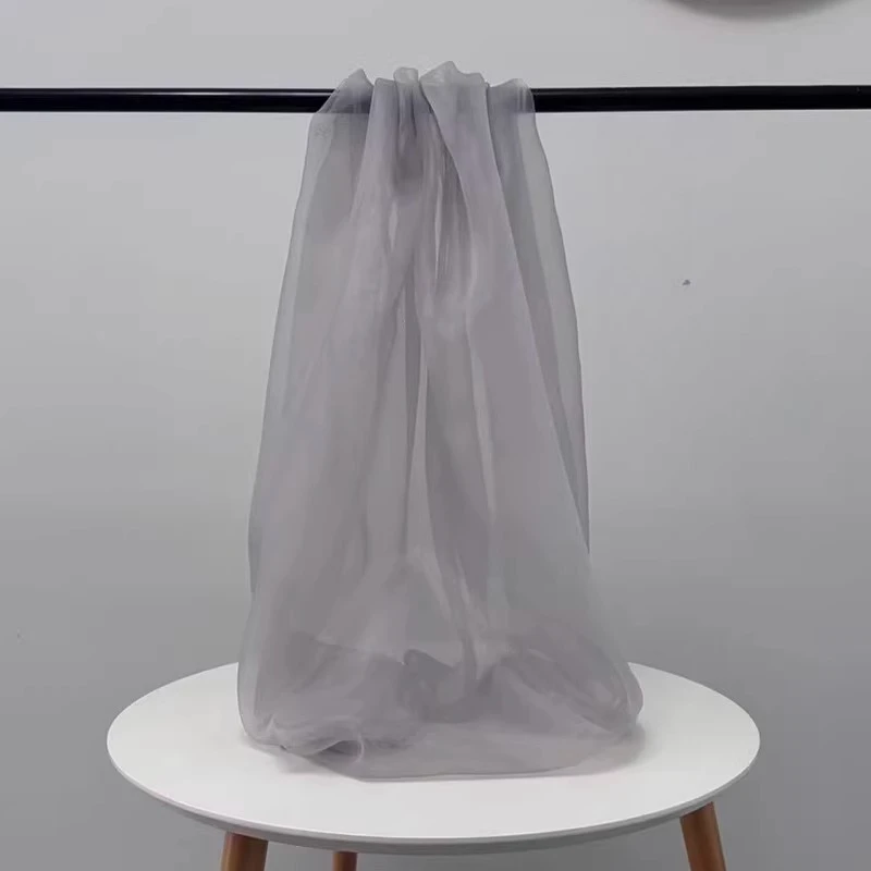5 m/Lot Organza-Stoff mit hoher Dichte für Hochzeitskleider, Seidenimitat-Stoff, DIY handgefertigte Accessoires, transparentes Garn – Detail 19