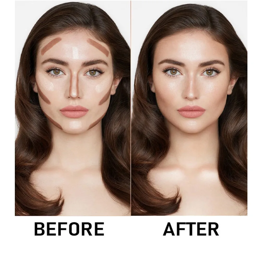 شكل قلب كونتور لوحة كريم المخفي عصا نباتي ماكياج بالجملة السائبة العلامة الخاصة شعار مخصص مستحضرات التجميل الحرة القسوة #6