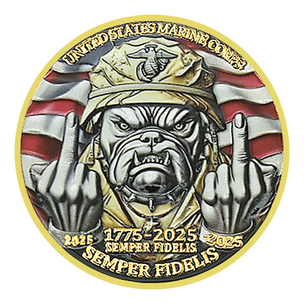 U.S. Army & Marine Corps 250th Anniversary Commemorative Challenge Coins Military Collectible Medals Gifts - Image 4