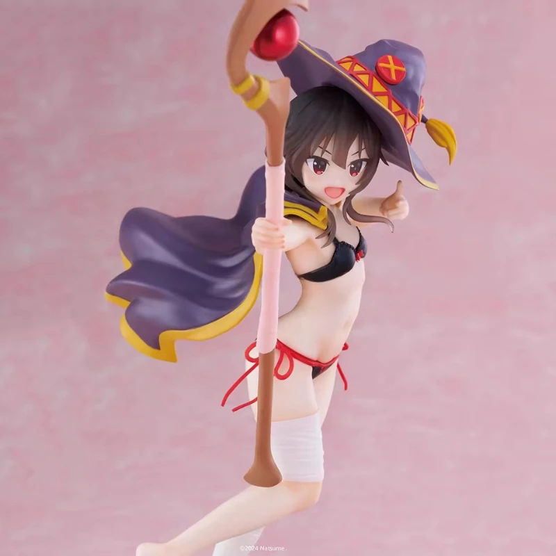 Original Genuine TAITO God Bless This Wonderful World Megumin 18cm PVC Action Figure Cute Doll Model Girl Children's Toys