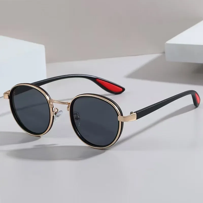 High Quality Woman Sun Glasses Man Vintage Designer Outdoor Sunglasses Men Round Fashion Plastic Titanium UV Protection Glasses