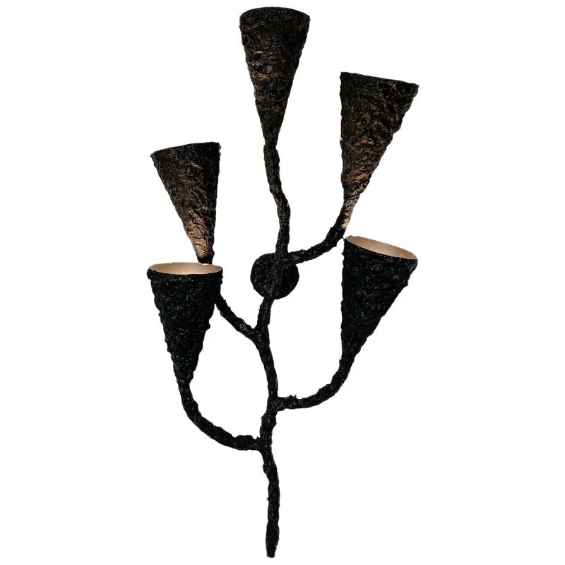 Manufacturer Creative Club Art Wall Light Leisure Hotel Black Multi-headed Retro Personality Decoration LED Wall Light