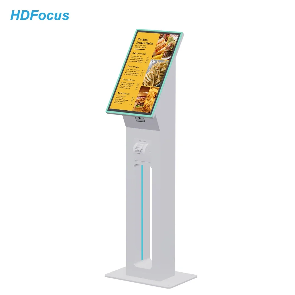 

HDFocus Self-Ordering Kiosk With Capacitive Touch Screen & Thermal Printer Android/Windows OS For Restaurants