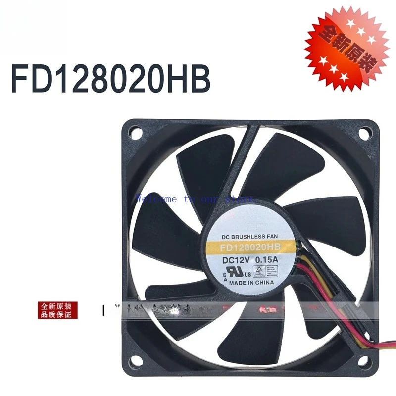 For Y.S.TECH FD128020HB 8020 DC Cooling Fan 12V 0.15A Silent Case Fan