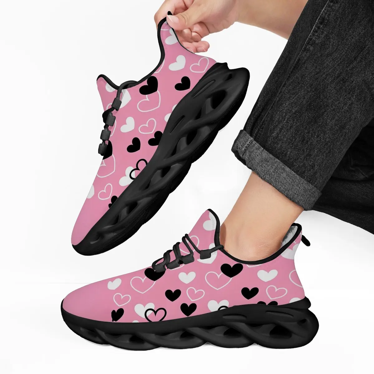 

Kids Shoes for Girl Pink Heart Pattern Fleece Lined Sneakers New Children's Sports Shoes Sneakers for Boys Kids Zapatillas