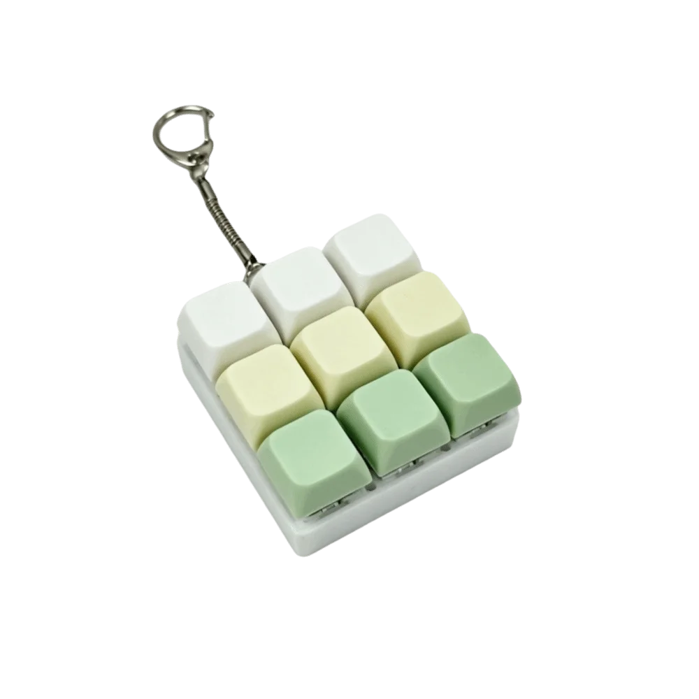 Fun Small And Elegant Keyboard Keychain Compact Portable Fidget Bag Pendant Plastic Light-up Press Button Keyring Home