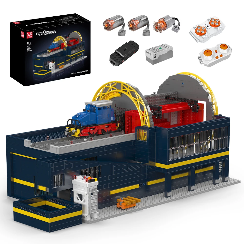 Mould King 17094 Technische Trein Speelgoed De Gemotoriseerde Treinwagen Rotatie-Dumper Bouwblok Assemblage Locomotief Steentjes Kindercadeau - afbeelding 2