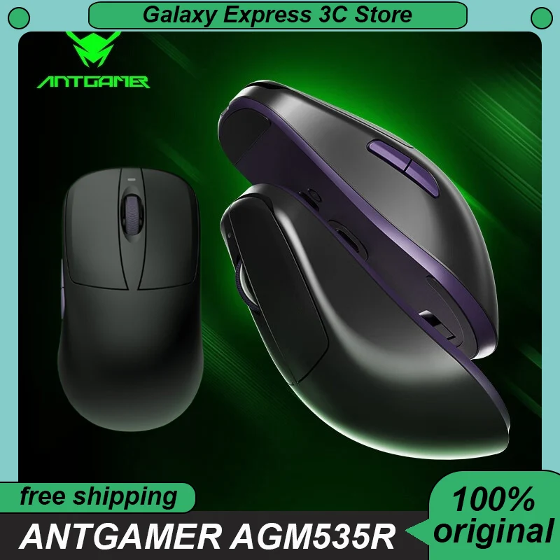 ANTGAMER AGM535R Wireless Mouse Tri Mode 8K Lightweight Low Latency Ergonomics Esports Mouse Custom Gamer Mice Pc Accessories