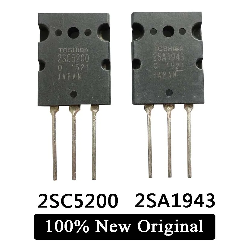 10PCS 2SA1943 TO-3P 2SC5200 TO-3PL 3pair (5PCS SC5200 SA1943) TTC5200 TTA1943 100% New Original IC Chip in stock