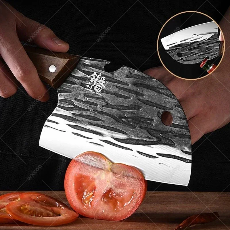 Hand-forged Professional Fish-killing and Meat Cleaver Knife Stainless Steel Kitchen Knife High-hardness Household Kitchen Tools