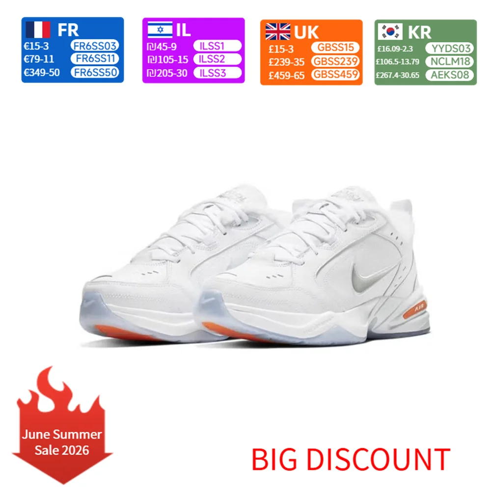 

Nike Air Monarch 4 Men's Running Shoes Air Cushioning Maximum Comfort Support for Daily Wear AV6676-100
