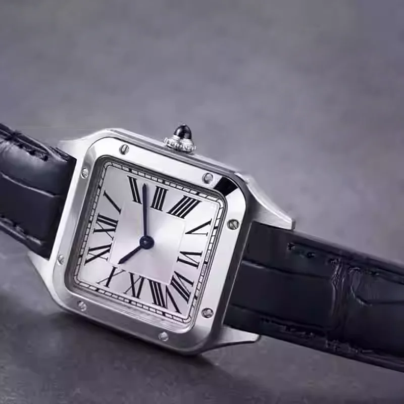 15,5/17,5/19 mm Echtleder-Uhre – Cartier Watch Santos Bewertung und Preis
