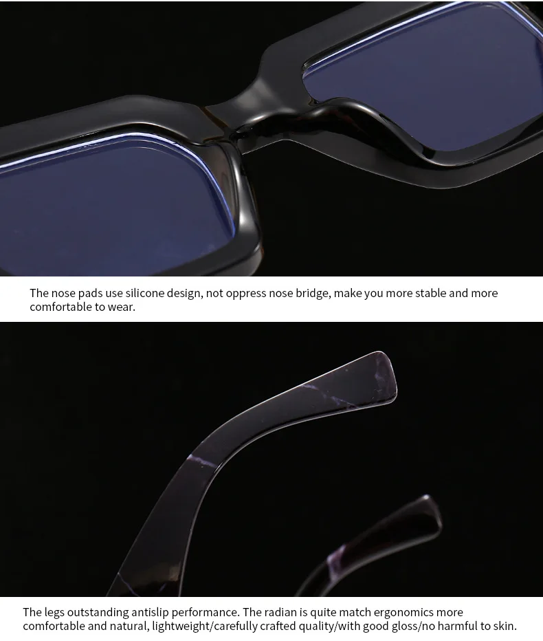 Marke Design Retro Lesebrille für Mann und Frauen Mode Luxus Beine Große Größe Quadratische Presbyopie Brillen Dioptrien 0 bis + 6,0 – Detail 21