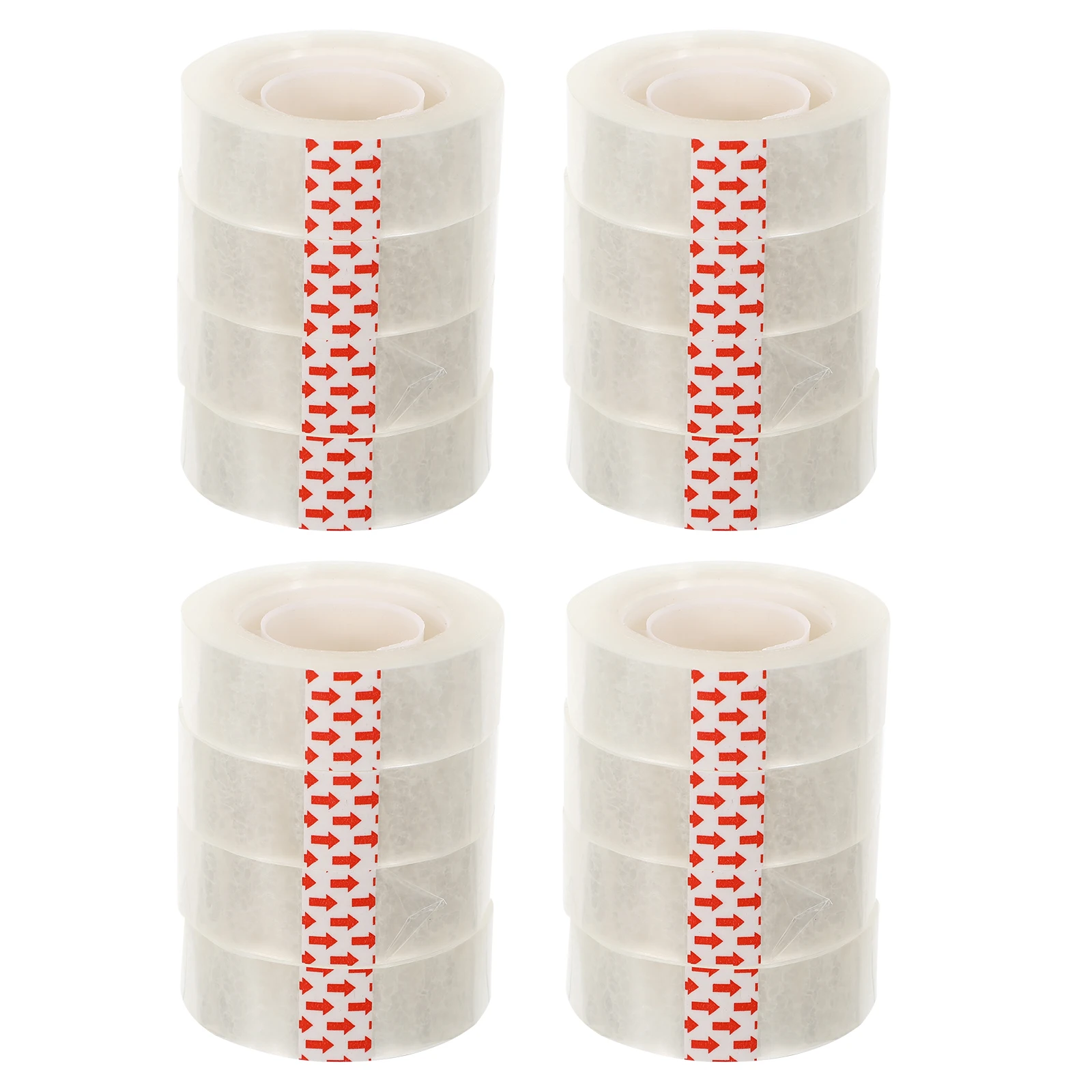 

16 pcs BOPP Stationery Tape Clear Transparent Premium Small Manual Invisible Packing Refillable for Office Workshop