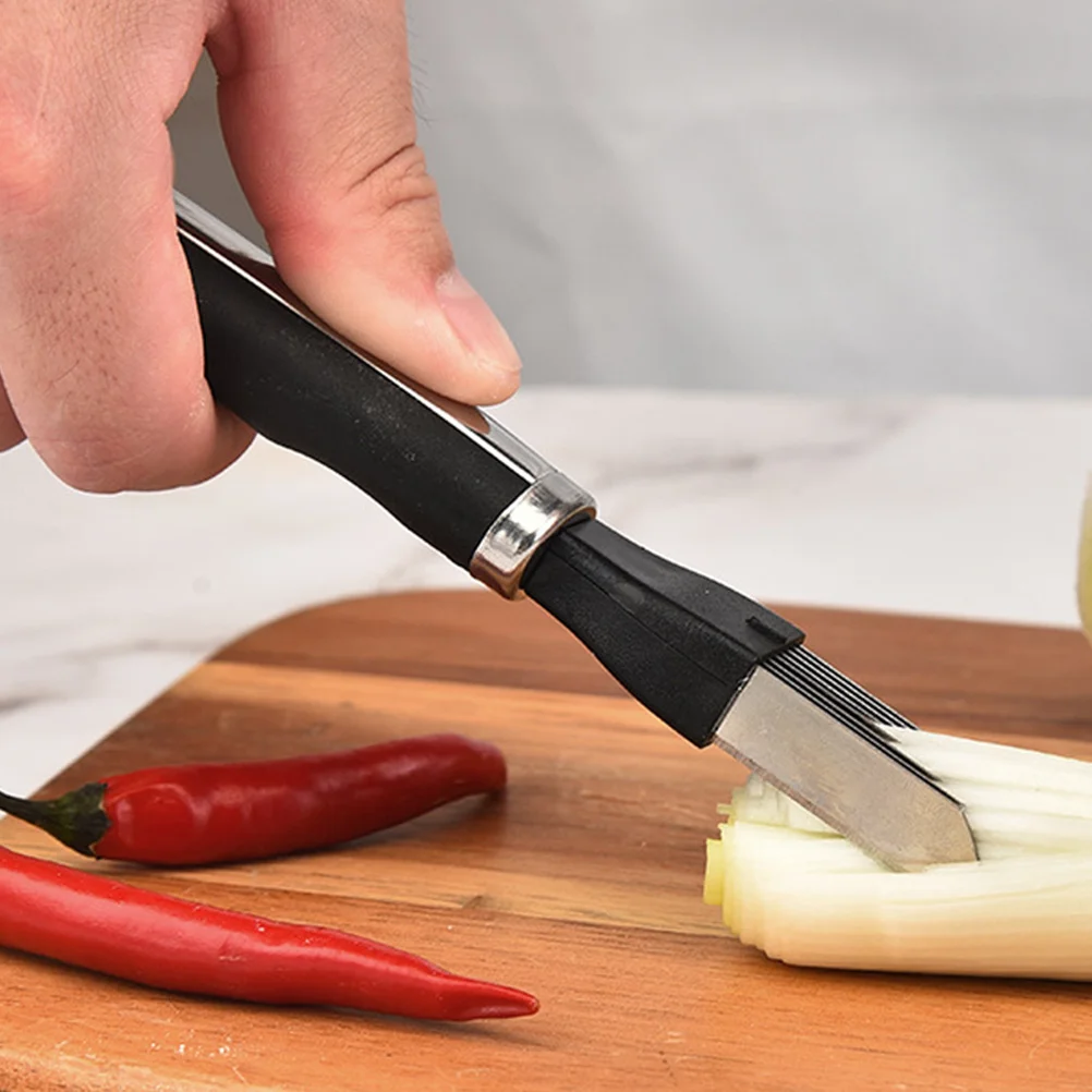 

2Pcs Stainless Steel Shredded Onion Knife Green Scallion Cutters Slicer Kitchen Tool Vegetable Shallot Separator