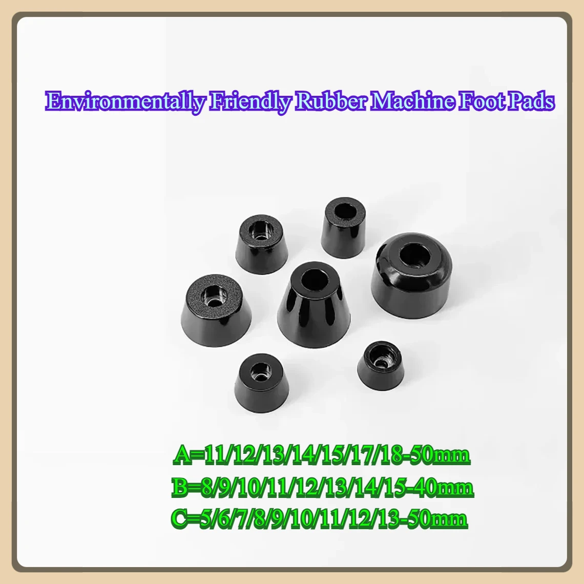 

Environmentally Friendly Rubber Machine Foot Pads/ Furniture Shock Absorption Anti Slip Wear-Resistant Foot Pads