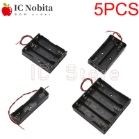 5PCS Power Bank Cases 1X 2X 3X 4X 18650 Battery Holder Storage Box Case 1 2 3 4 Slot Batteries Container With Wire Lead