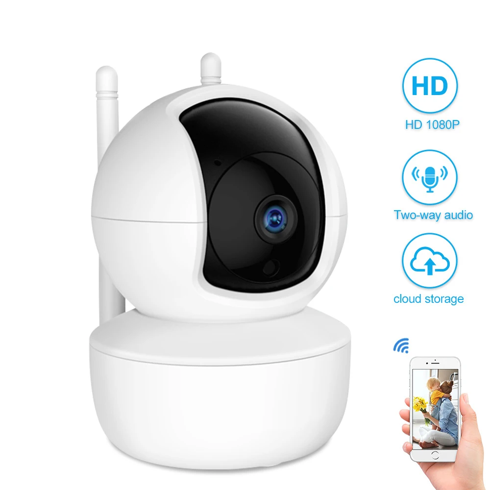 1080P Draadloze Smart Home Camera YCC365 Plus App Auto Tracking Twee Manieren Audio Beveiliging Indoor Wifi Camera 2MP