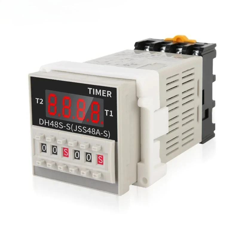 Реле времени с цифровым дисплеем DH48S-S, реле задержки цикла, контроллер времени 220 В, 12 В, 24 В