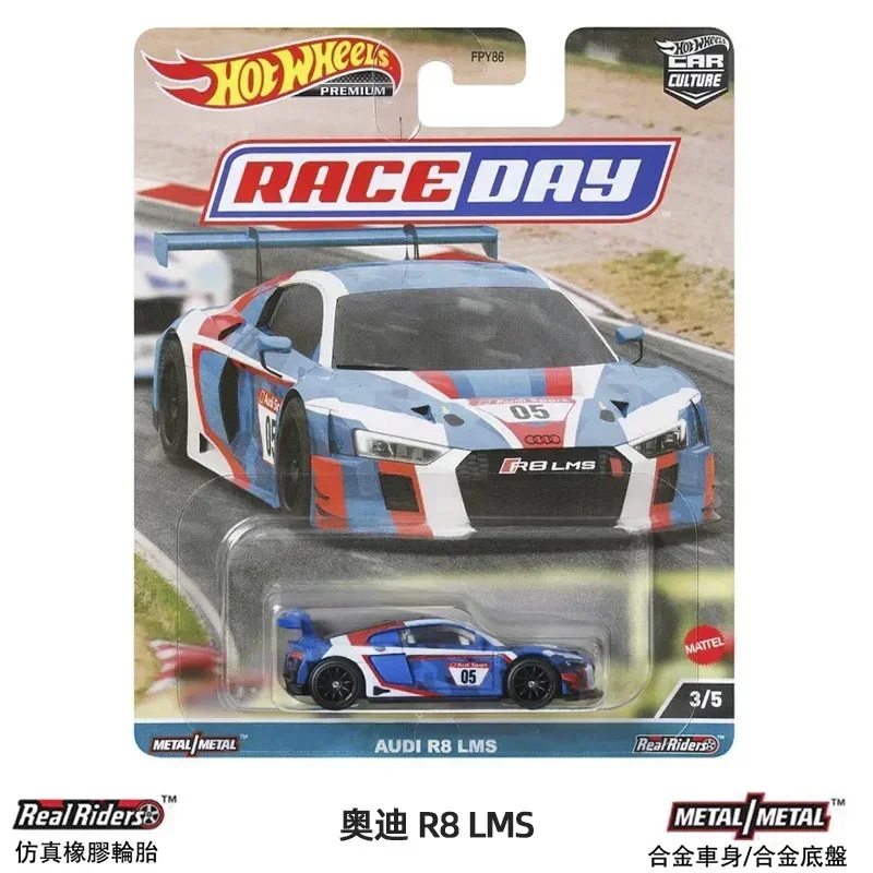 Original Hot Wheels Car Culture Race Day Kid Toy for Boy Premium Vehicle 1/64 Diecast Audi R8 Ford Capri Porsche 935 Collection