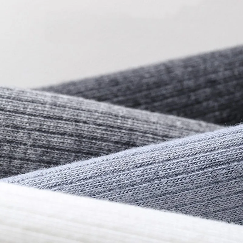 Socks For Women Over The Knee Autumn And Winter Socks Black Gray Spliced Calf Socks JK Socks Fashion Sweet Versatile Simple Cute