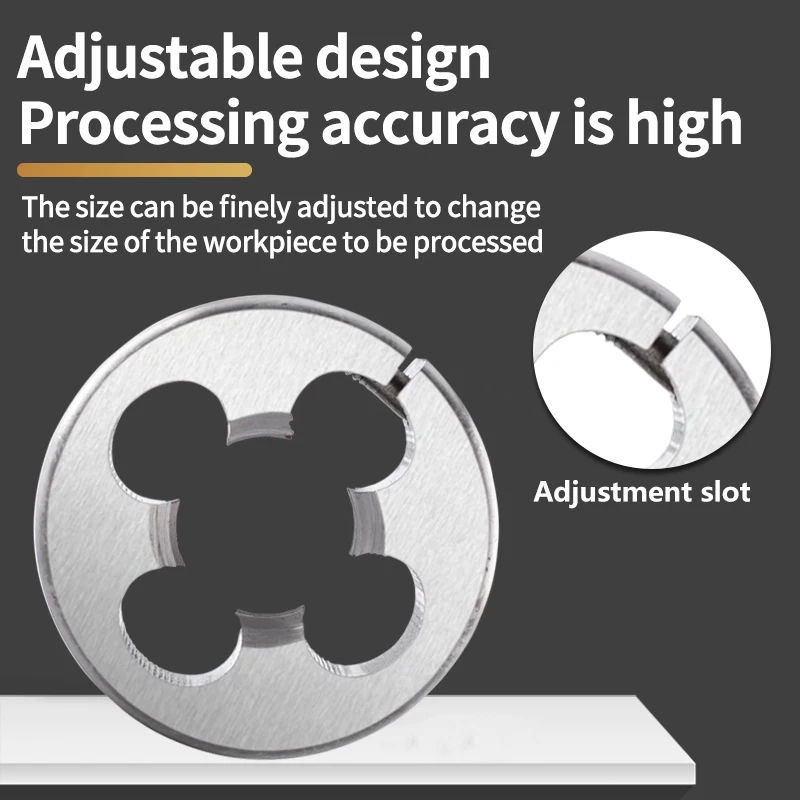 VOKET HSS-CO AR-D Round Die M10 M11 M12 M13 M14 M15 M16 Machine Fine Thread Screw Threading Die For Tapping External Threads