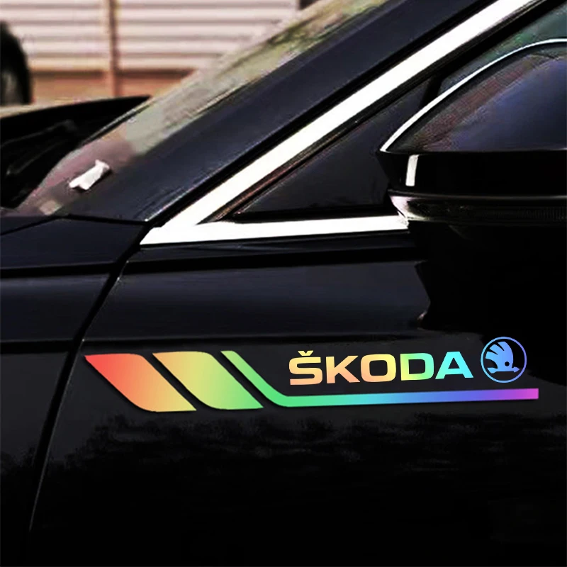 

Styling Car Body Door Side Stripes Decals Stickers For Skoda Octavia A5 A7 RS Fabia Superb