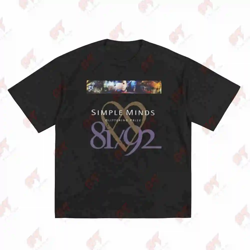 Simple Minds Glittering Prize 1982 Vintage 80S Short Sleeve Tee 100% Cotton T-Shirt