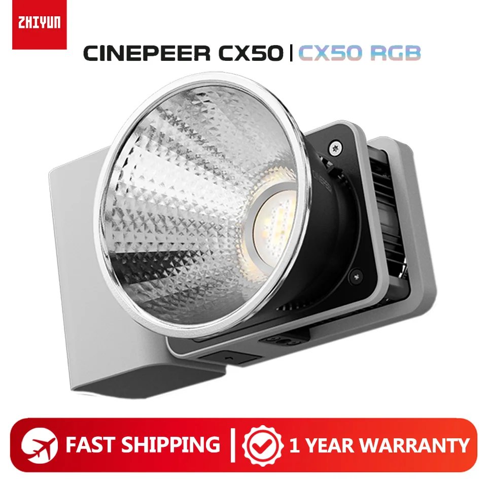 

ZHIYUN CINEPEER CX50 Bi-color RGB Photography Light 50W Portable Pocket Fill Light for Studio Outdoor Live Video Vlog Shooting