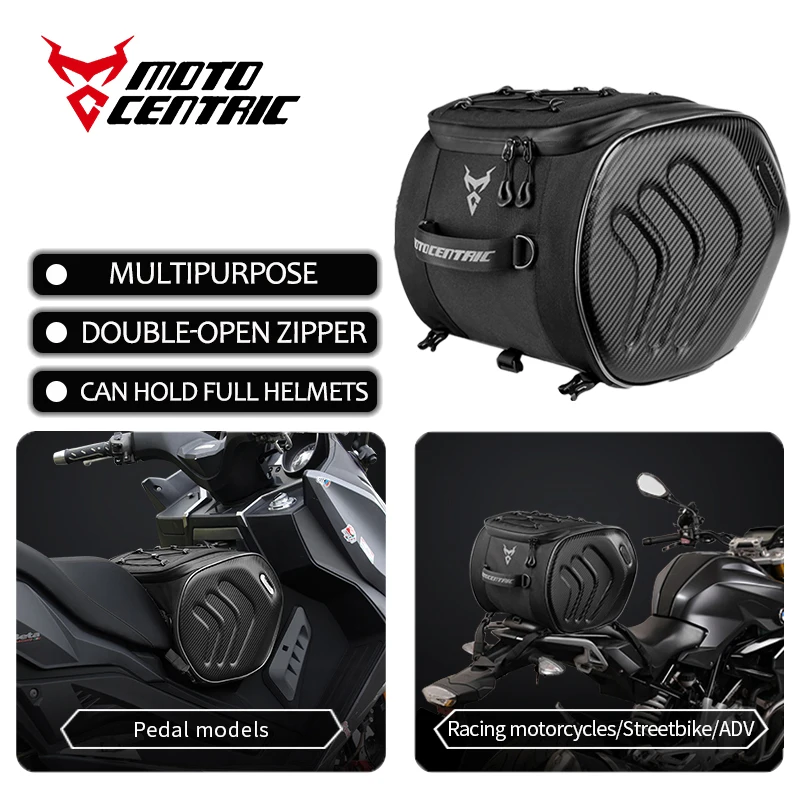 

Waterproof Motorcycle Rear Seat Bag Large Capacity Motocross Helmet Tail Bag Motorbike Front Bag Travel Luggage Bag Reflective