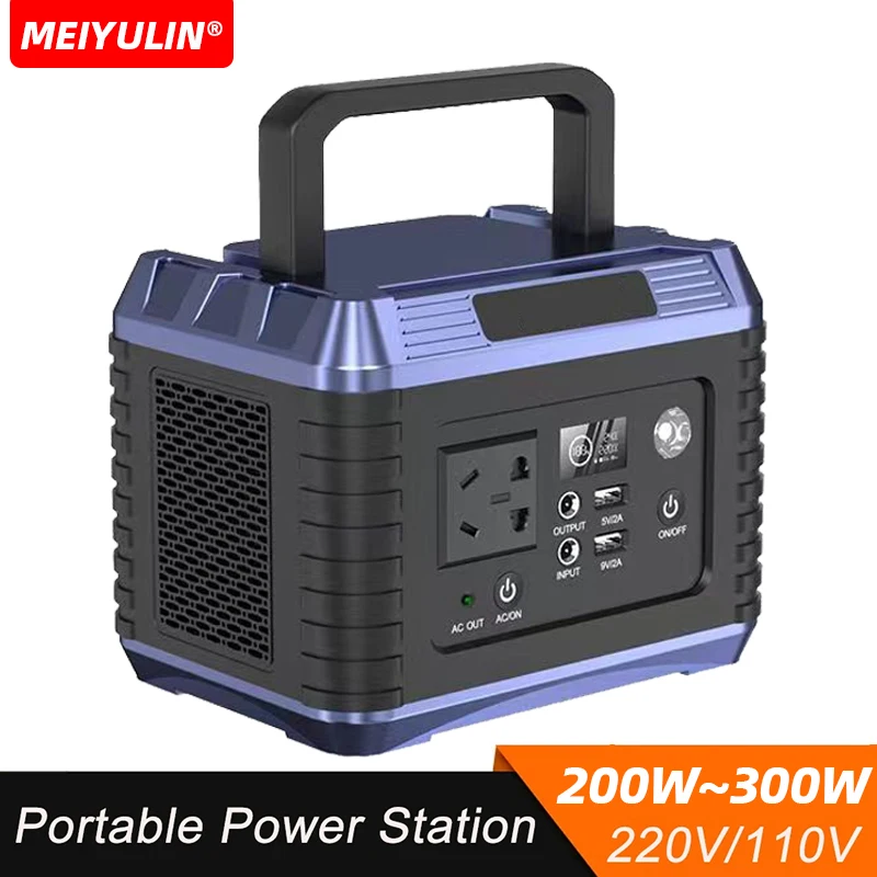 

300W Portable Power Station 64000mAh 220V Solar Generator USB C DC Outdoor External Spare Auxiliary Battery Charger for Camping