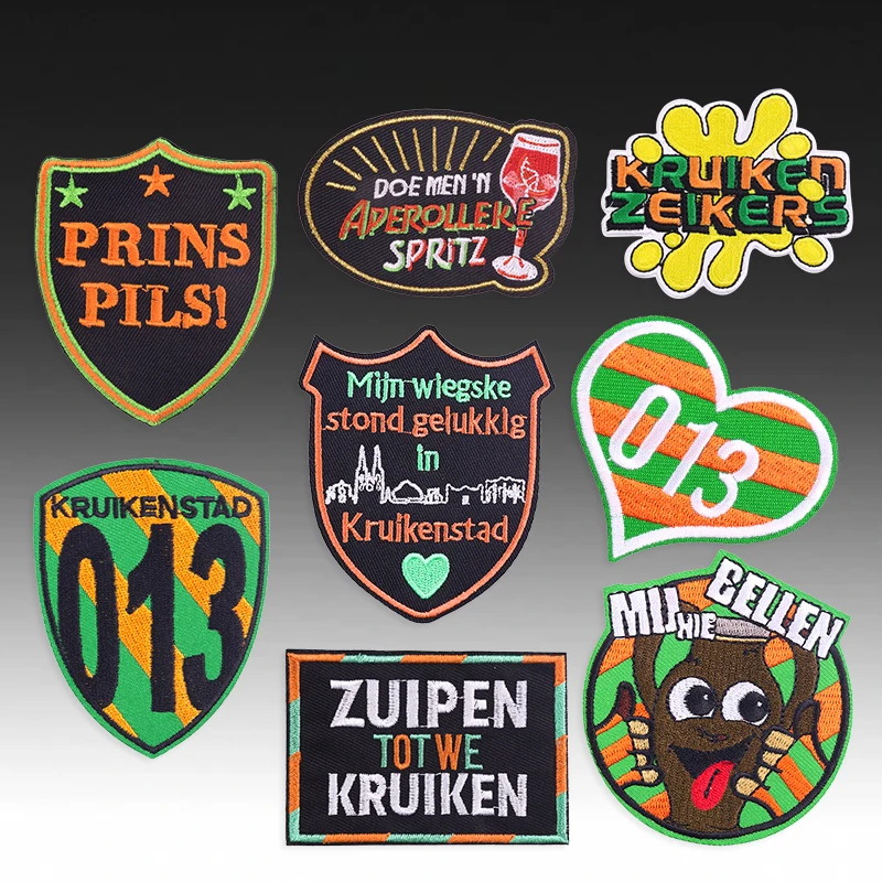 Kruikenstad Embleem parches bordados para planchar Países Bajos carnaval - imagen 3